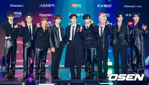 Zb1 members at a,media call.