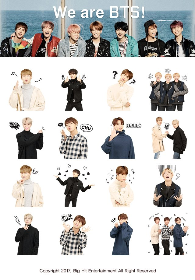 We are BTS - Kakao Emoticons - March 2017
