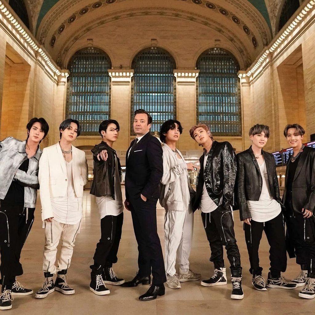 BTS at Grand Central Station in New York with Fallon