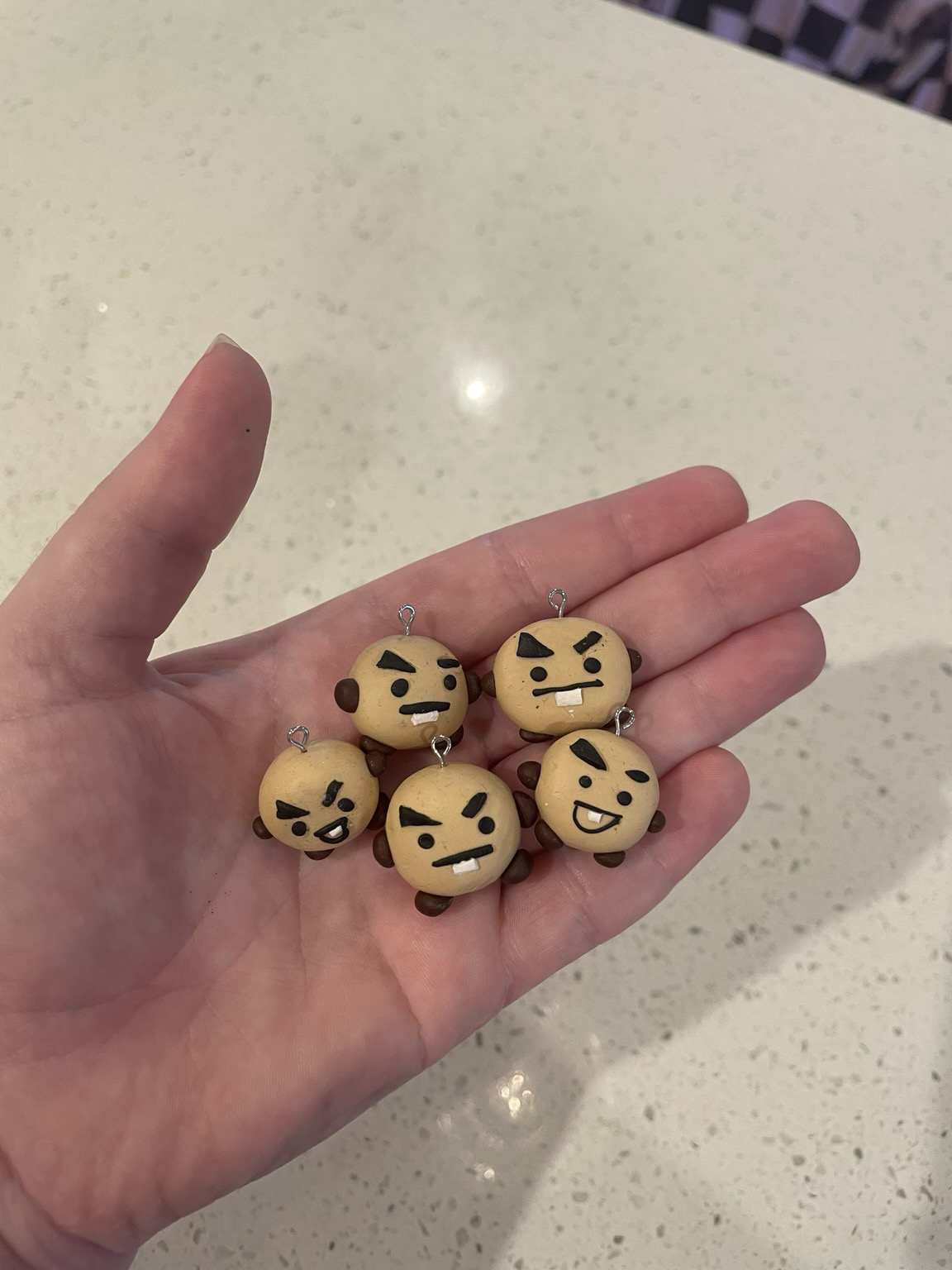 A handful of Shookys, a mischievous cookie created by Yoongi of BTS.
